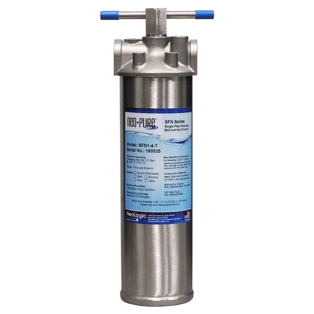 Neo-Pure SFN1 T-Handle Bolt and Nut Single Filter Closure Housing