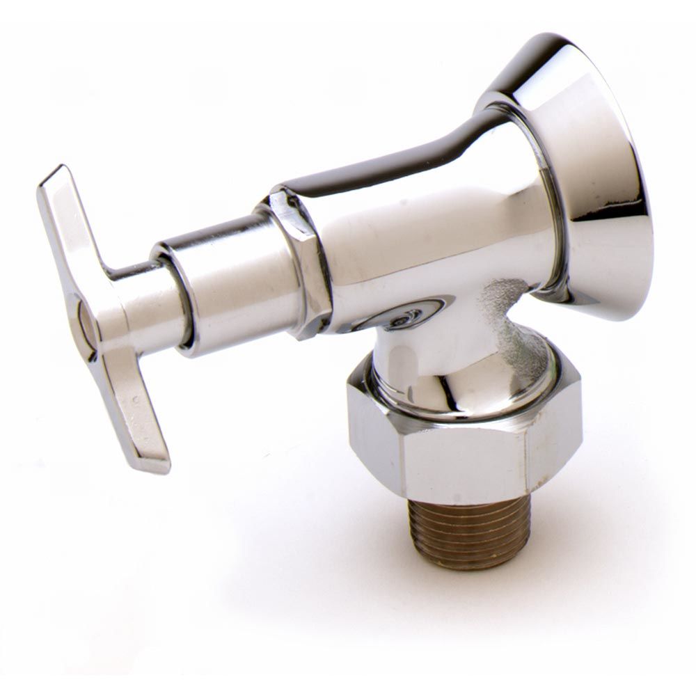T&S Brass B-1350 Loose Key Angle Stop, 1/2 IPS Female inlet, 1/2 IPS Male Outlet