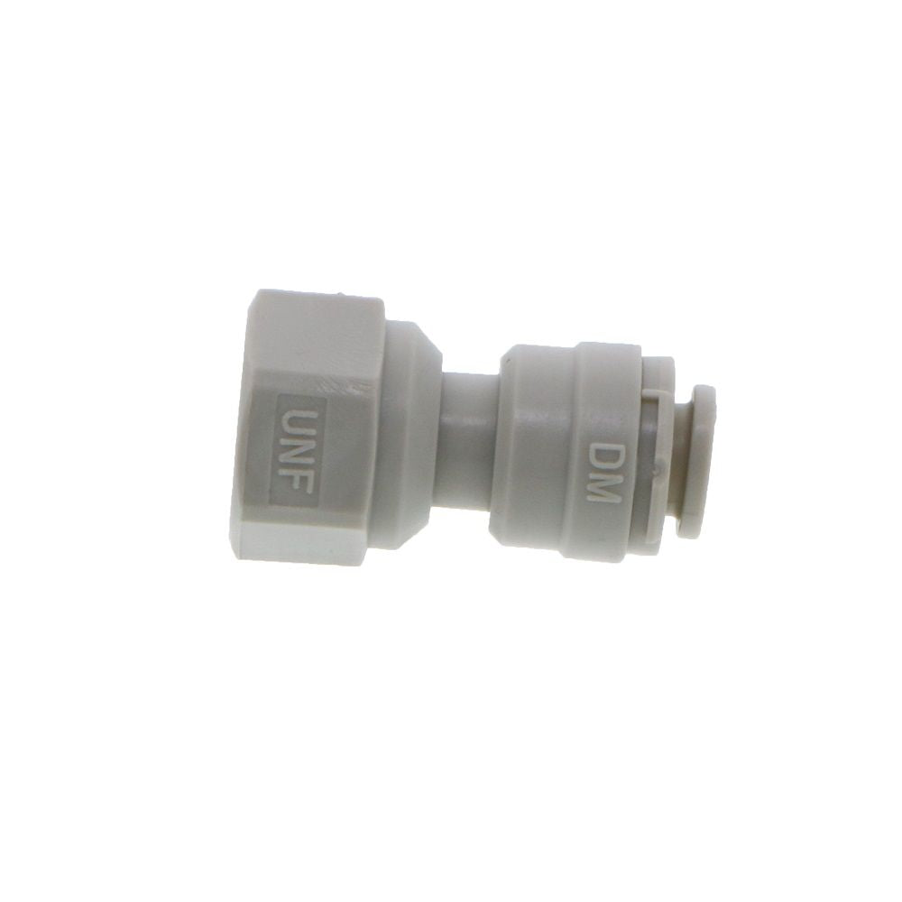 DMfit Female Flare Adapter - 1/4 Push-in x 7/16-20UNF- Cone Type