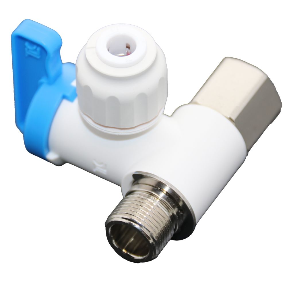 NeoFit - Polypropylene Natural White Stop Valve Adapter 1/4" OD x 3/8" Comp Thread