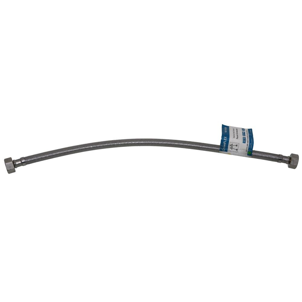 Braided Stainless Steel Water Supply 1/2 FIP x 1/2 FIP x 20"