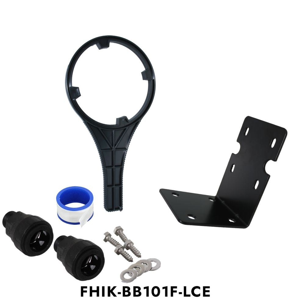 Big Flow Single Housing Install Kit - Black Bracket