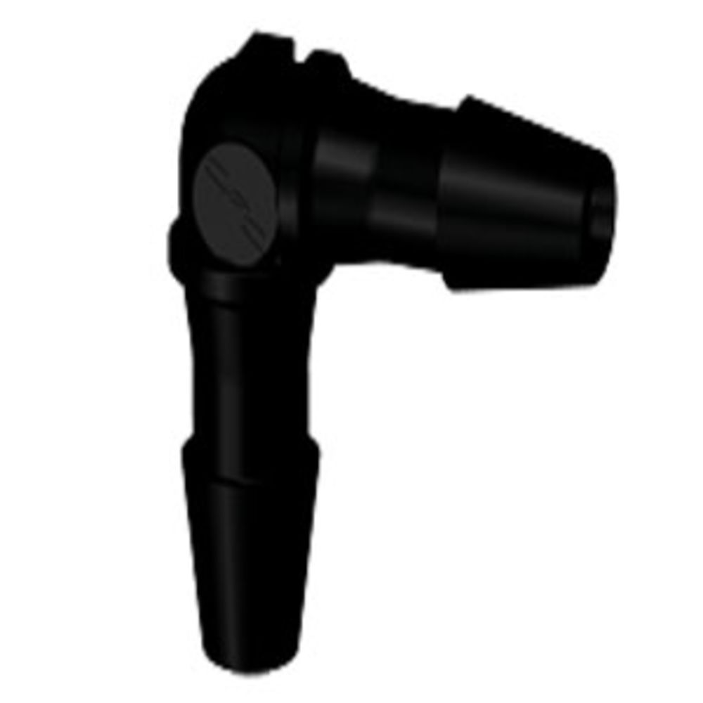 HE431 Elbow Fitting Black Nylon 1/8 HB X 1/8 HB
