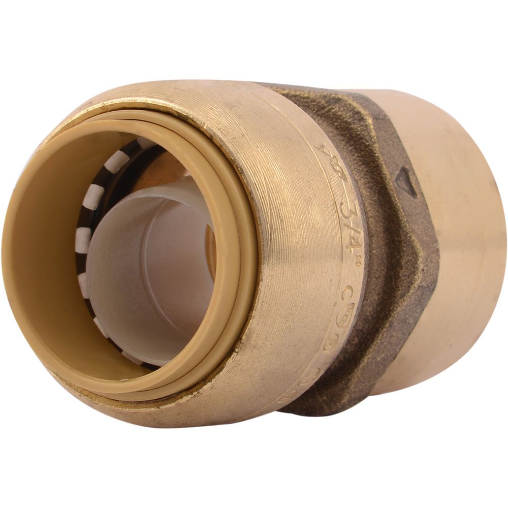 SharkBite® U088LF Lead-Free Brass Push-to-Connect Female Adapter - 3/4" x 3/4" FPT