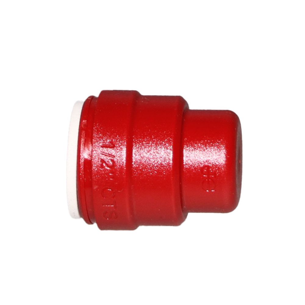 John Guest Color Coded End Cap Red - 1/2 CTS Test Cap