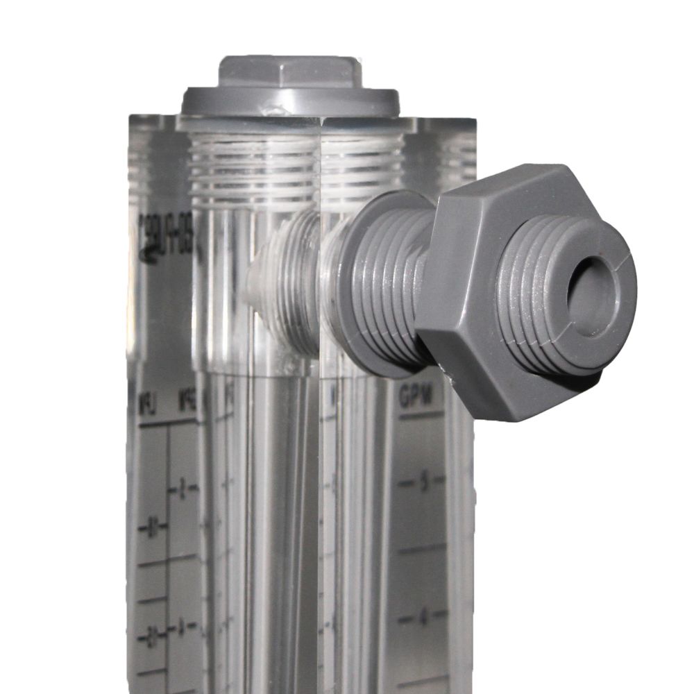 Neo-Pure Adjustable Panel Mount Flowmeter 0.5-5GPM 1/2" MNPT