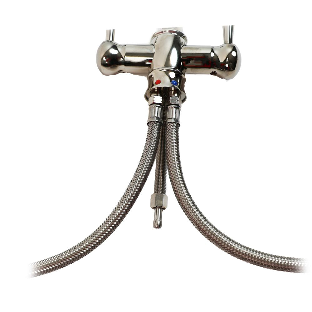 Mountain Plumbing MT1851-NL Traditional Hot & Cold Water Dispenser w/ Bottle Spout & Curved Handles