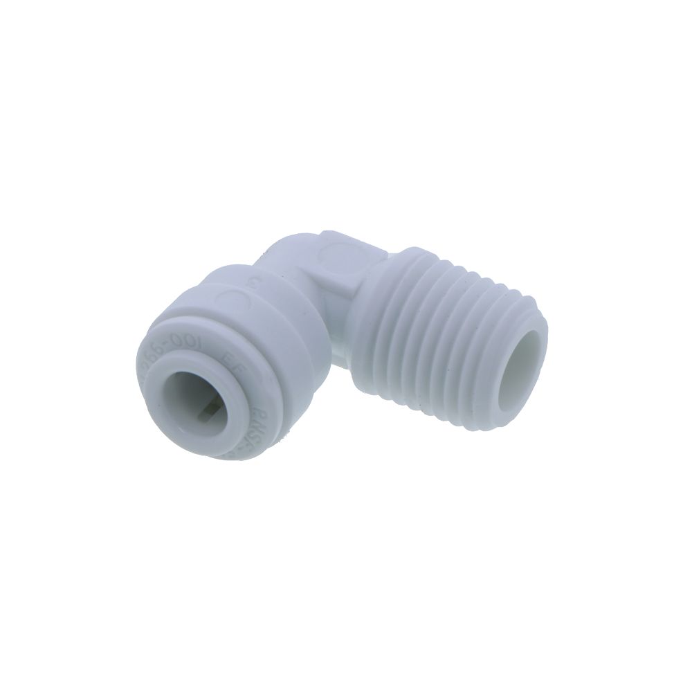 John Guest Fixed Elbow NPTF - 1/4 QC x 1/4 MPT