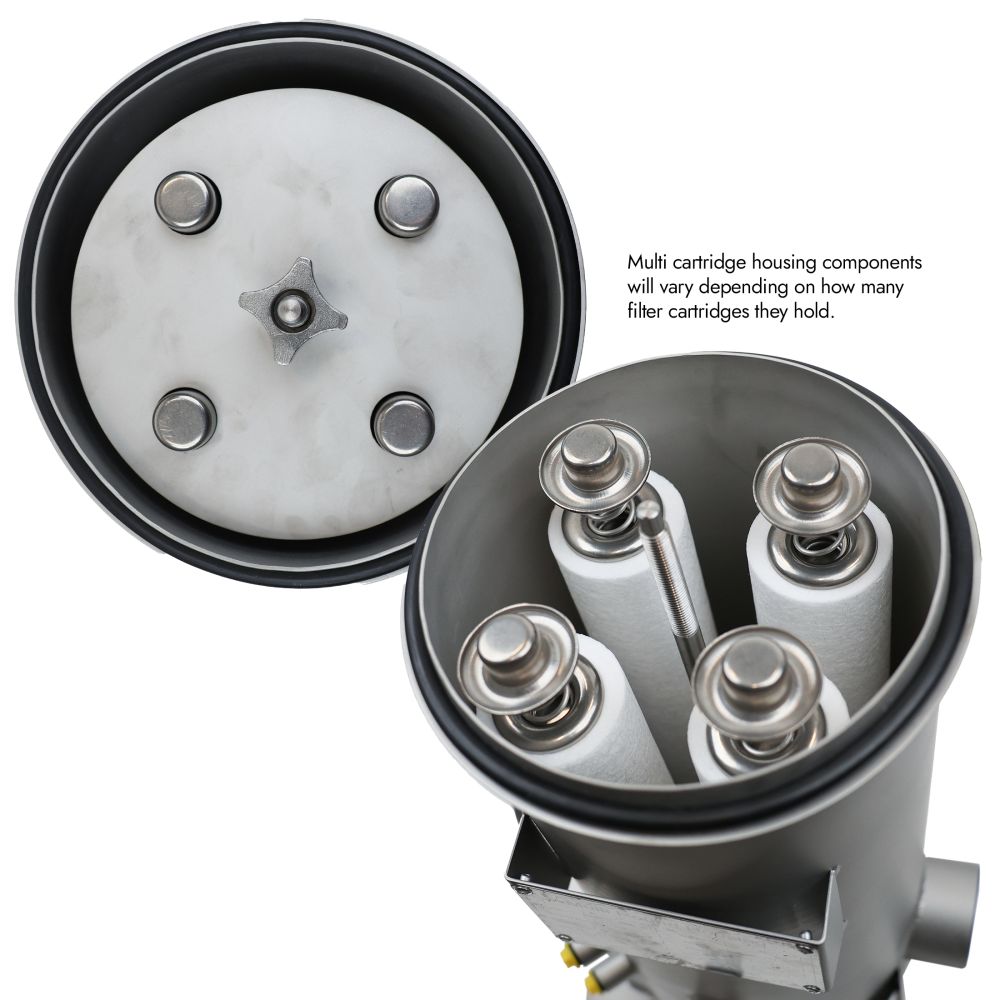 Neo-Pure 12 Round 30" Multi-Cartridge Stainless Steel Housing