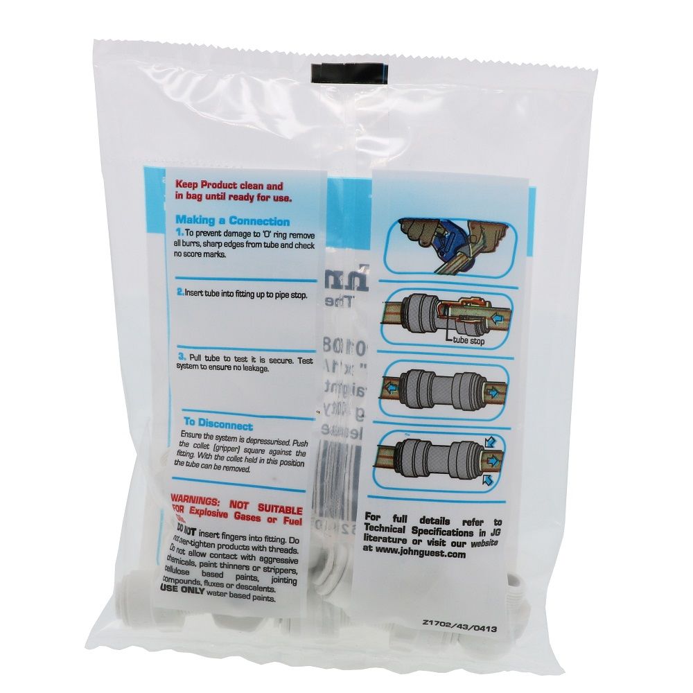 John Guest Male Connector NPTF Polypro - 1/4 x 1/8 NPTF