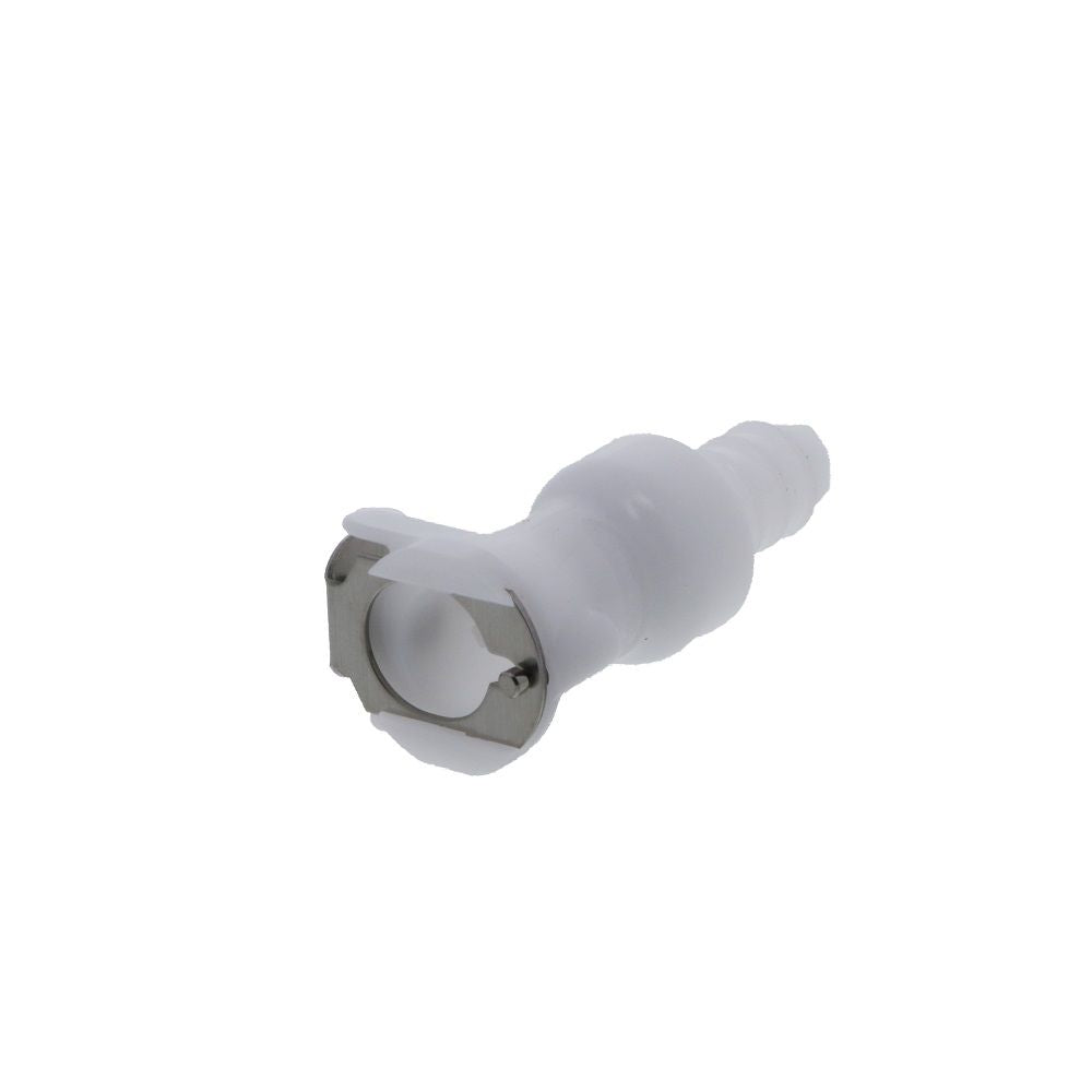PLCD17006V Valved In-Line Hose Barb Coupling Body 3/8 ID Barb Viton O-ring