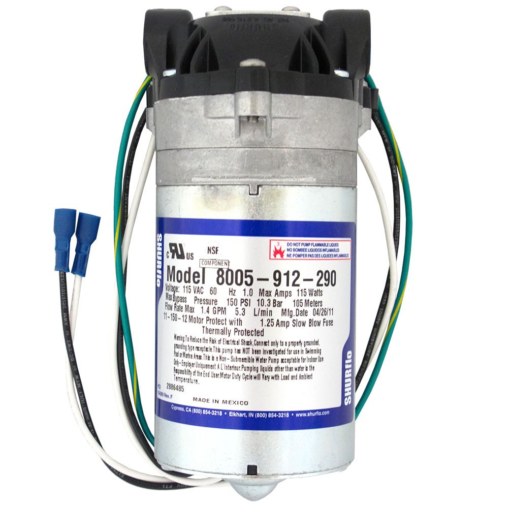 SHURflo 8005-912-290 Demand Pump 1.4 gpm 100 psi 115VAC