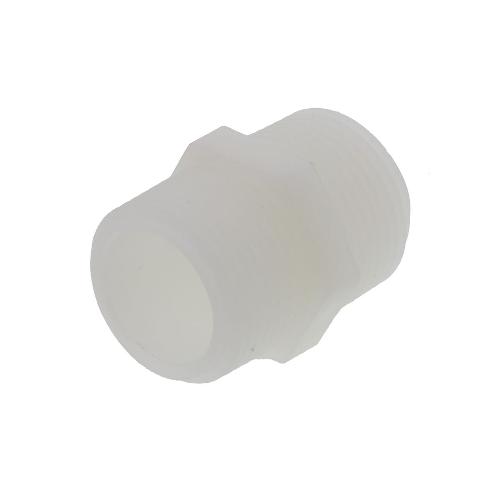 Nipple Hex - 3/4" MPT Natural Nylon