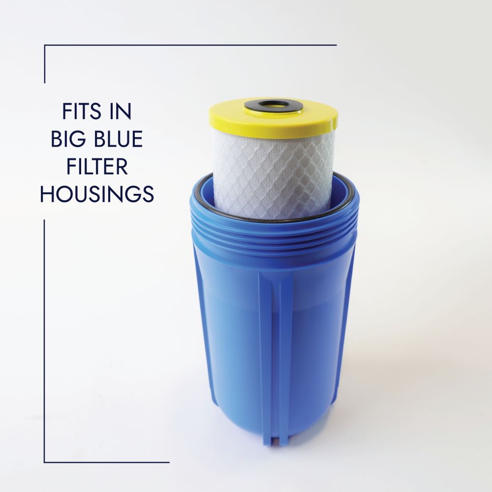 Neo-Pure CHLM-4510 9-7/8" x 4-1/2" Chloramine Carbon Block Filter 1 micron