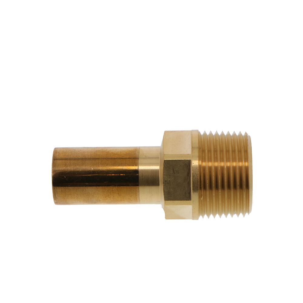 John Guest Brass Male Stem Adapter NPT - 22mm x 1 NPT
