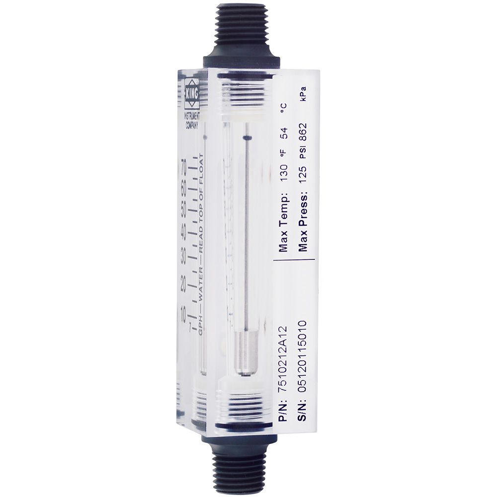 King 7510212A12 Acrylic Tube Flowmeter 75 GPH