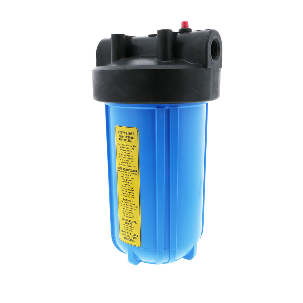 Watts Flowmatic 10" Full Flow Water Filter Housing Black/White W/ PR - 3/4" FPT