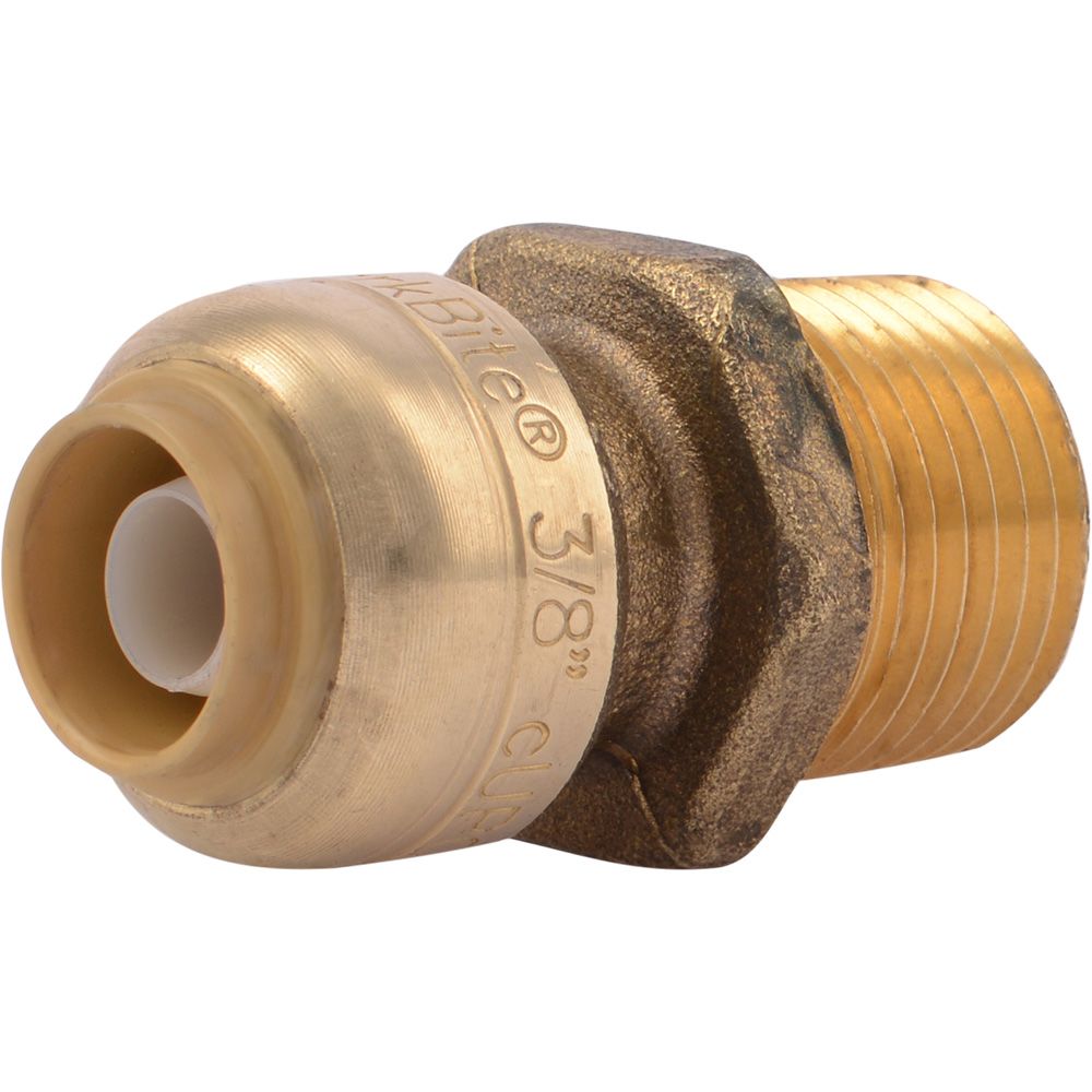 SharkBite® U118LF Lead-Free Brass Push-to-Connect Male Adapter - 3/8" x 1/2" MPT