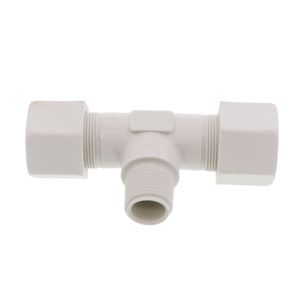 JACO 60-12-8-P-PG Polypropylene Male Branch Tee 3/4 OD Tube x 1/2 MPT