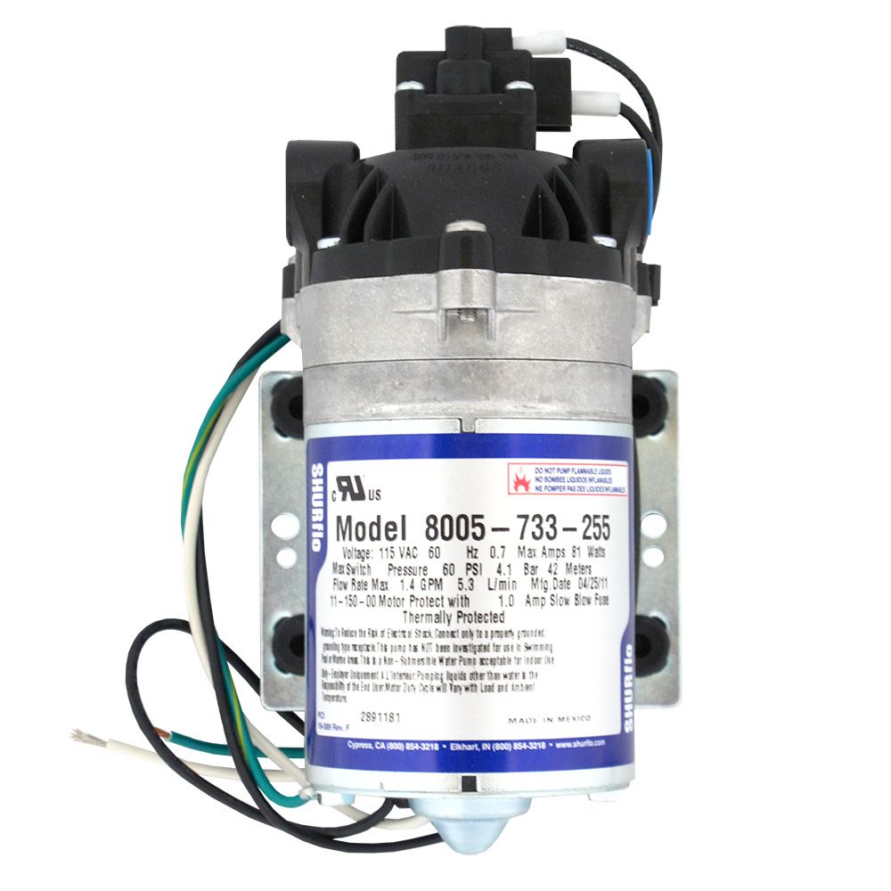 SHURflo 8005-733-255 Demand Pump 1.5 gpm 60 psi 115VAC