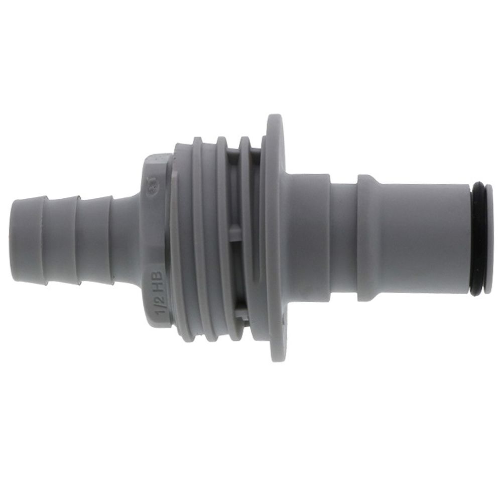 NS6D42008 Valved Panel Mount Hose Barb Coupling Insert 1/2 ID Barb