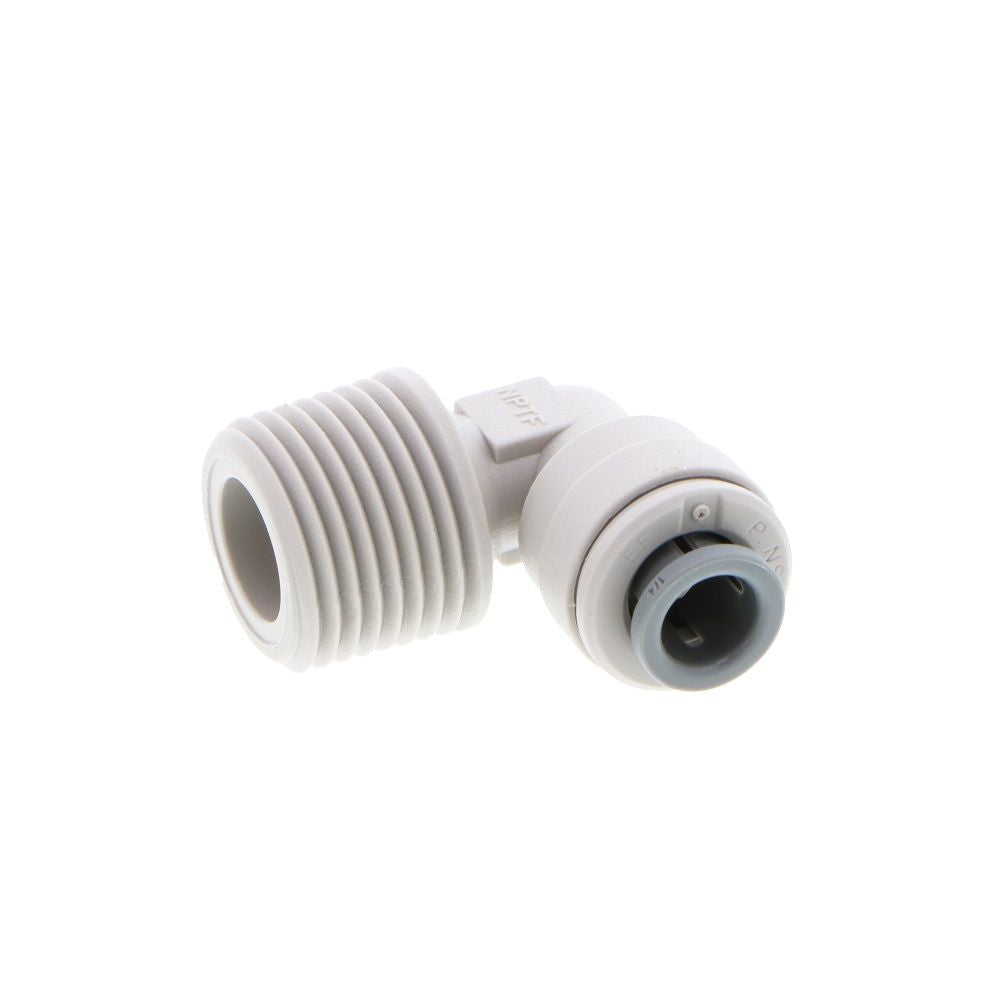 John Guest Fixed Elbow NPTF - 1/4 x 3/8 NPTF