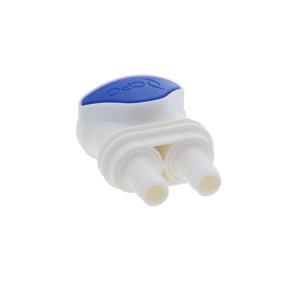 DPCD17006 Valved In-Line Hose Barb Panel Mount Coupling Body 3/8 ID Barb
