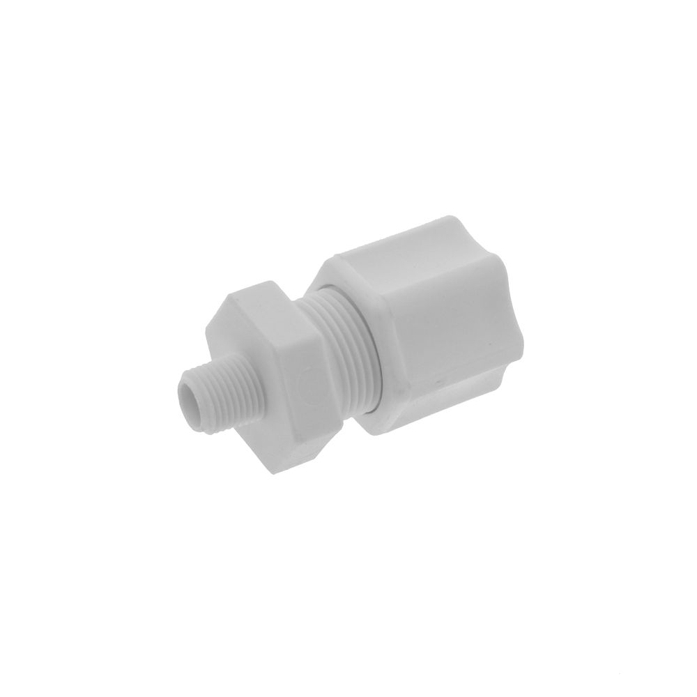 JACO 10-8-2-P-O Polypropylene Male Connector 1/2 OD Tube x 1/8 MPT