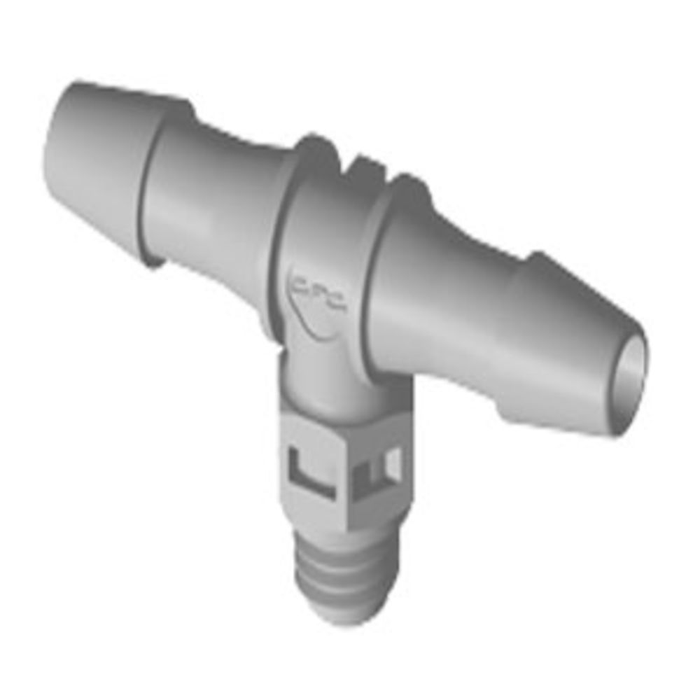 MT5 Tee Fitting Natural Polypropylene Tapered 10-32 X 5/32 HB X 5/32 HB