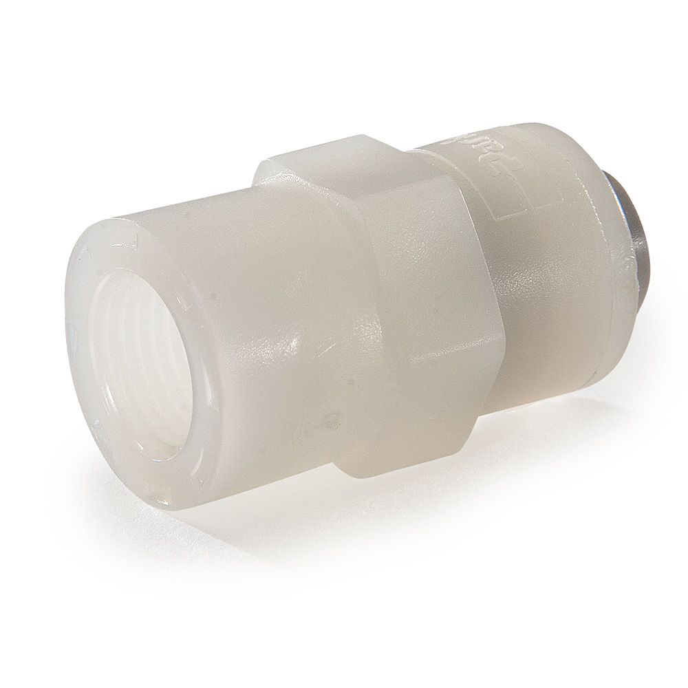 Kynar PVDF Faucet Adapter - 3/8 x 7/16-24 UNS