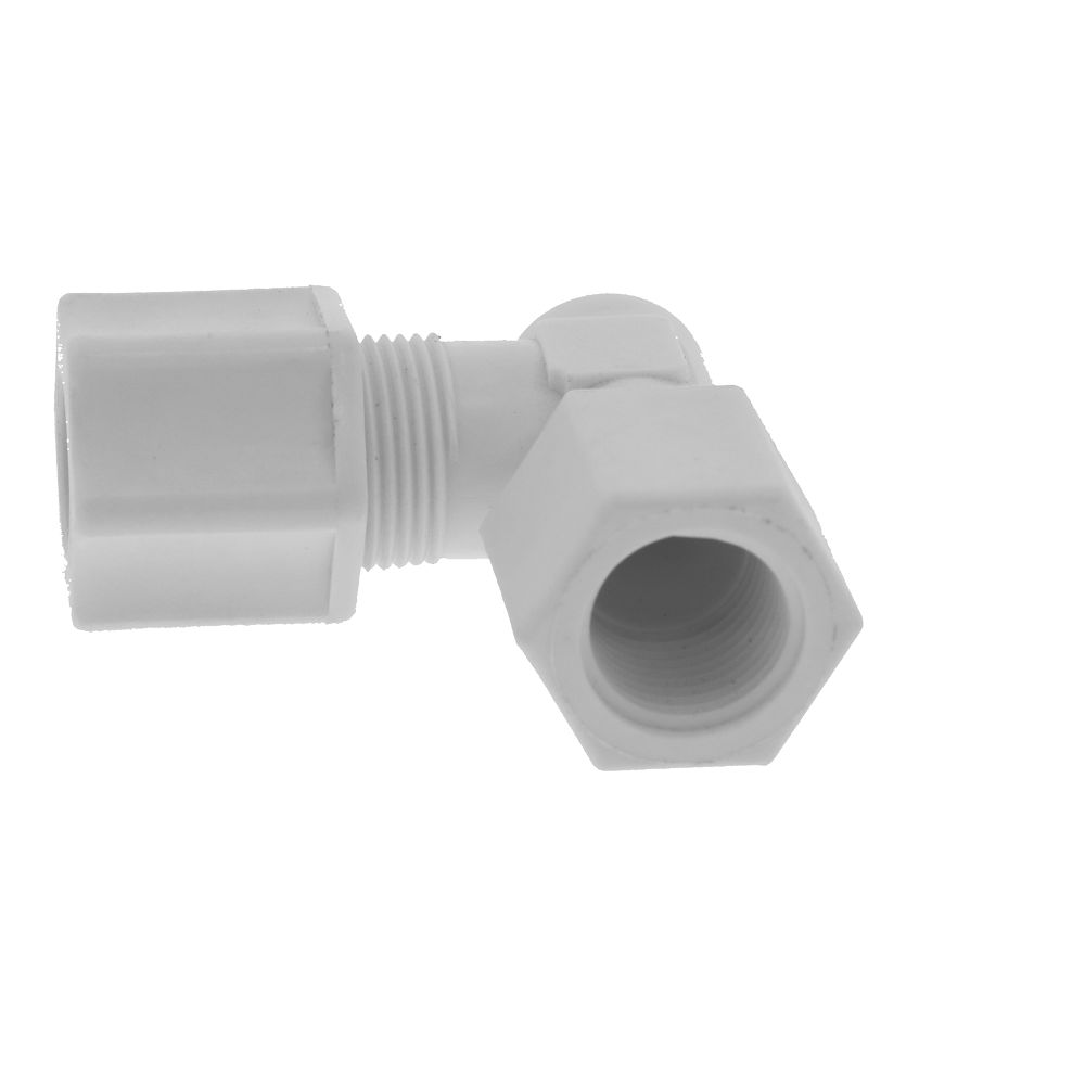 JACO 45-8-6-P-O Polypropylene Female Elbow 1/2 OD Tube x 3/8 FPT