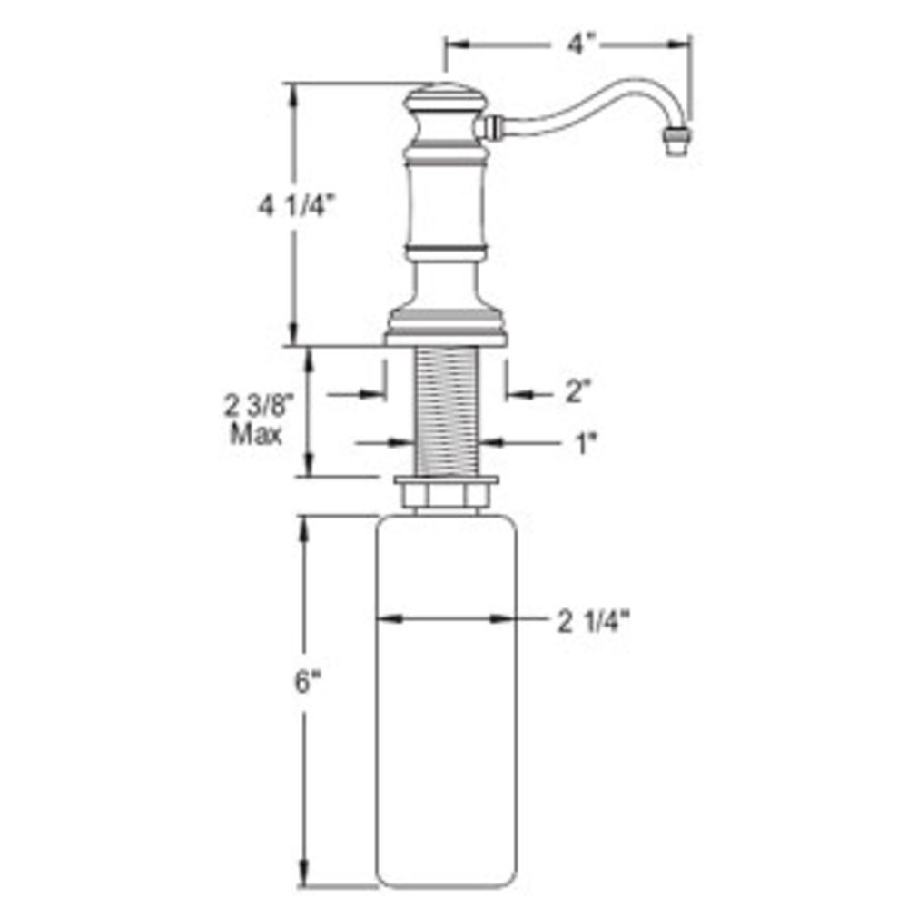 Waterstone Traditional 4060 Soap/Lotion Dispenser with Hook Spout
