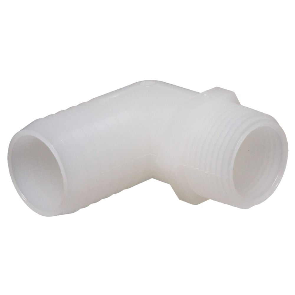 Male Elbow Barb x Male NPT - 1" HB x 1 1/4" MNPT