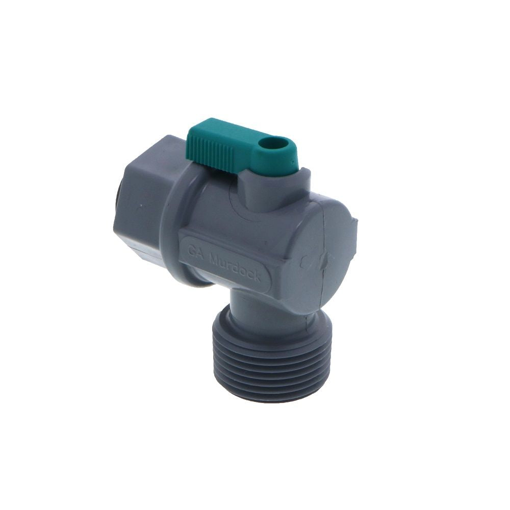 Shut-Off Valve-PVC Elbow Male NPT - 1/2 Push-in x 3/4 Male NPT