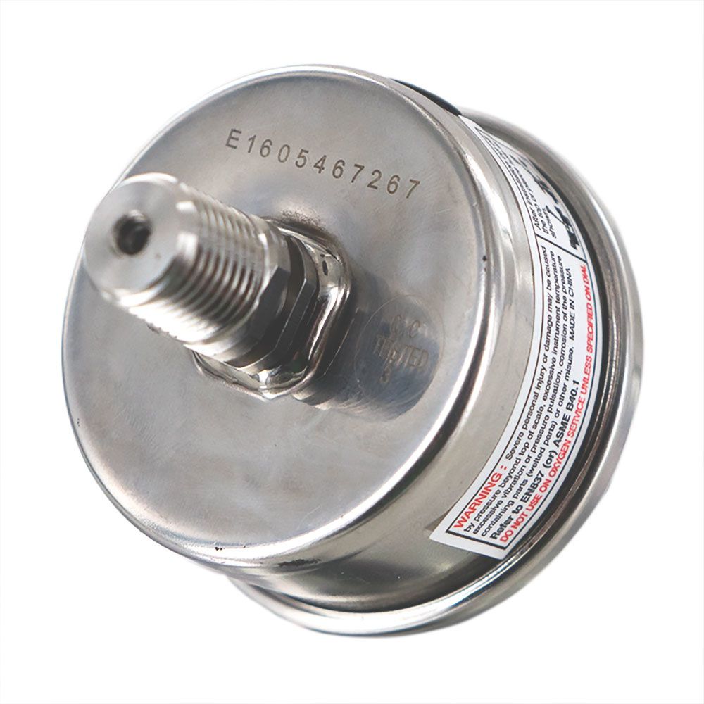 Water Pressure Gauge 400 PSI, 1/4" MPT, 2.0" Plastic Dial, SS Case