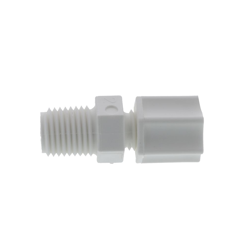 JACO 10-4-4-P-PG Polypropylene Male Connector 1/4 OD Tube x 1/4 MPT