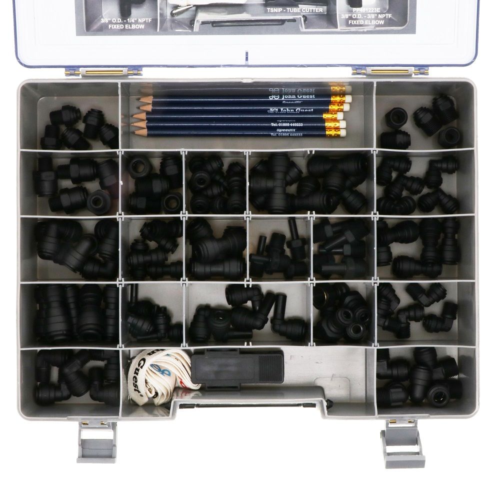 John Guest Installation and Service Kit - 100 Pieces Black Polypro