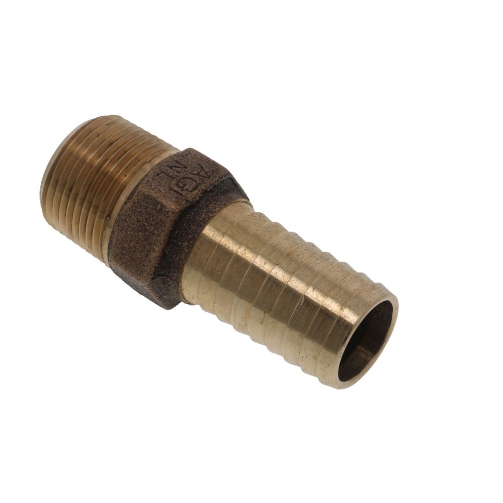 Brass Hose Barb Male Adapter Lead-Free 1 MIPT x 1 Barb