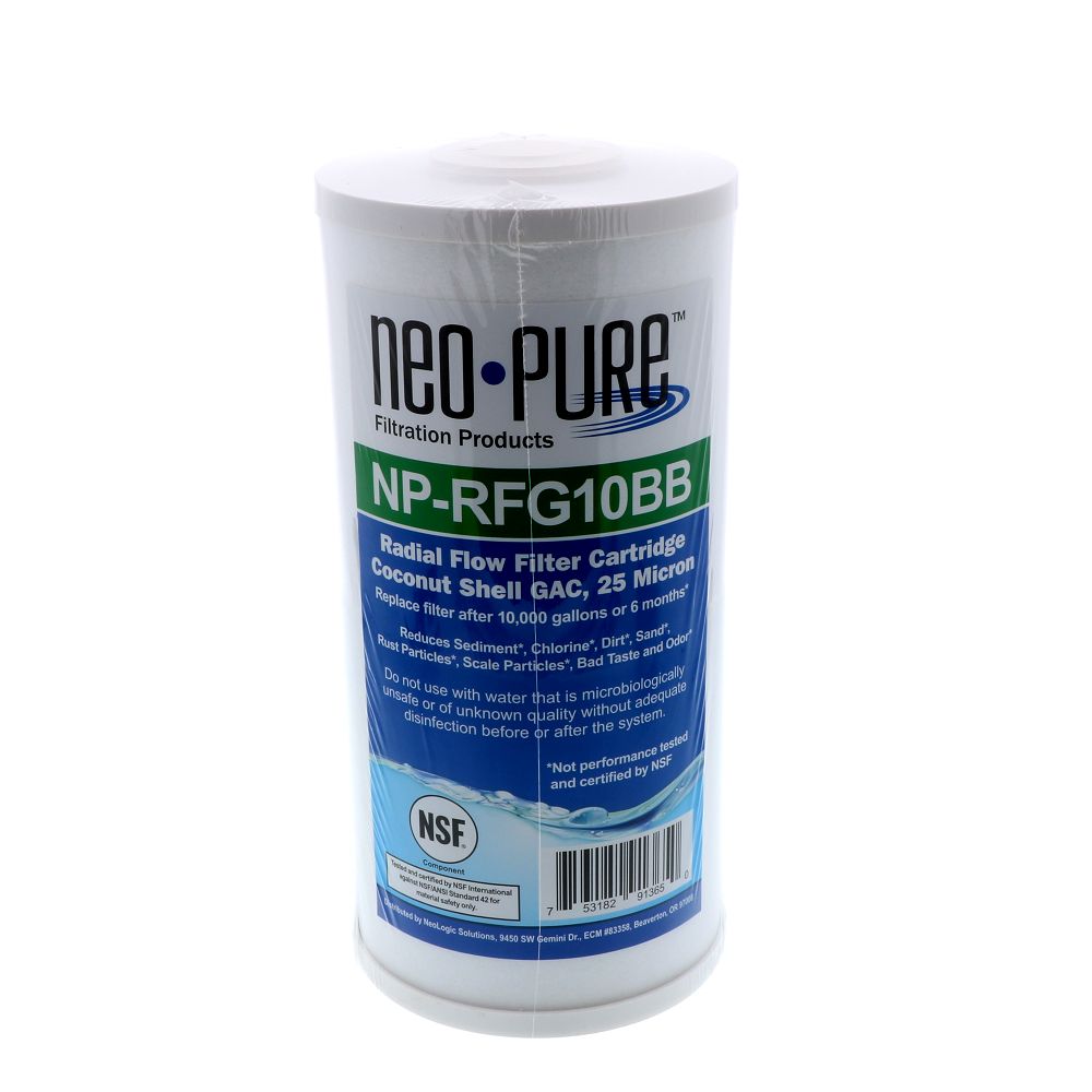 Neo-Pure NP-RFG10BB 10" BB Radial Flow GAC Carbon Filter 25 micron