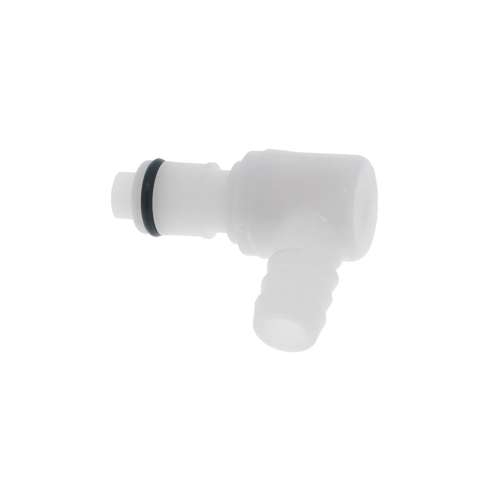 APCD23006 Valved Elbow Hose Barb Coupling Insert 3/8 ID Barb