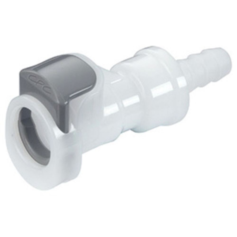 APC17004SH In-Line Hose Barb Coupling Body with Shroud 1/4 ID Barb