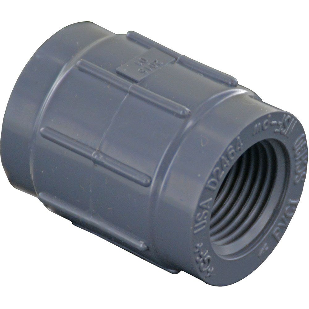 Schedule 80 PVC Coupling 1/2" FPT