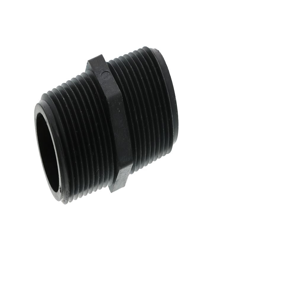 Nipple Hex - 3/4 x 3/4 MPT Black Polypropylene