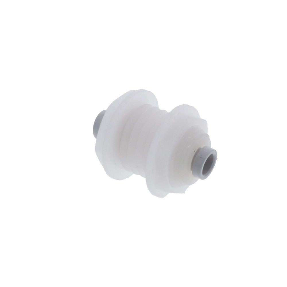 Kynar PVDF Bulkhead Union - 1/4 x 1/4