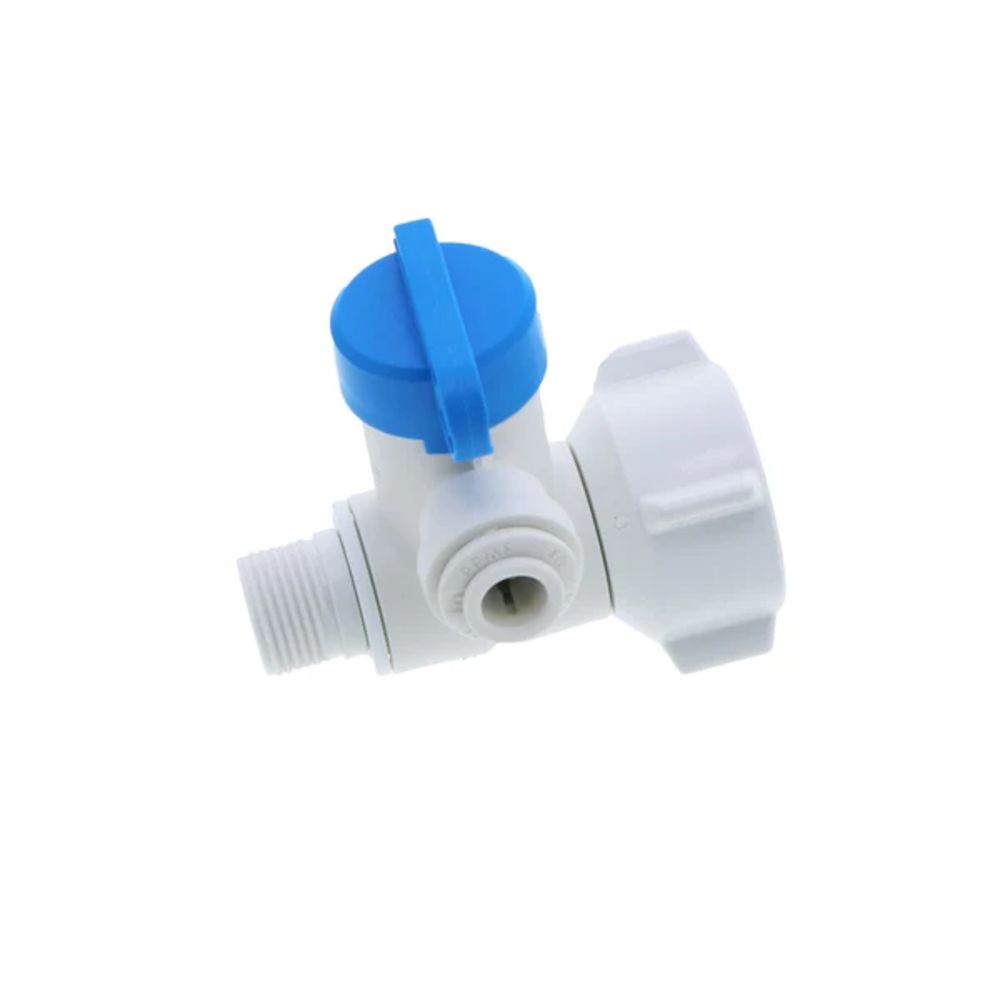 Angle Stop Adapter 3/8" Compression x 1/4" QC Valve - 1/2" NPS Adapter