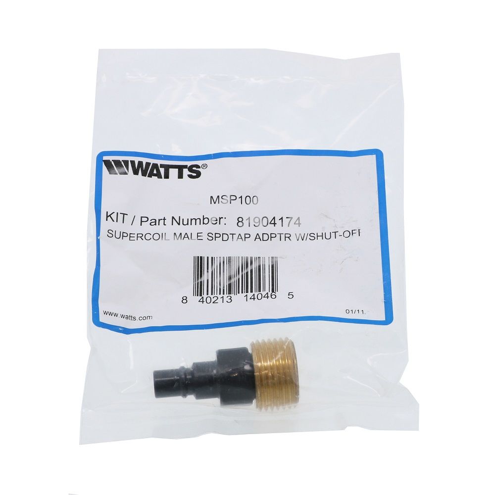 Watts AquaLock/SeaTech - MSP100 Speed-Tap 3/4" GHT Hose Adaptor with Auto Shut Off Valve