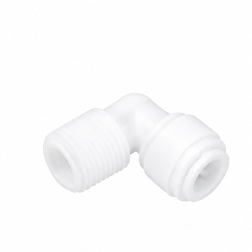 neoFit - Acetal White Male Elbow- 1/4"tube OD x 1/4"NPTF