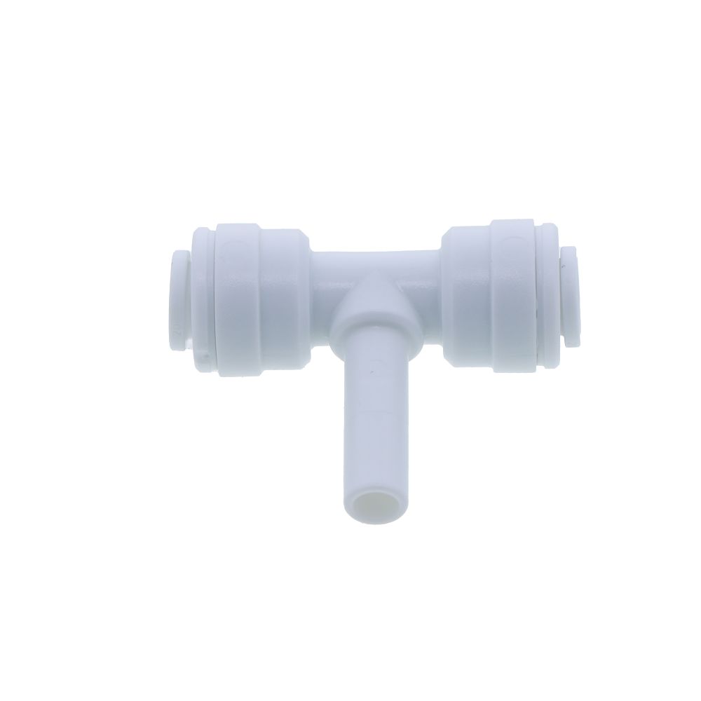 Branch Stem Tee - 3/8 QC x3/8 QC x 3/8 Stem; White