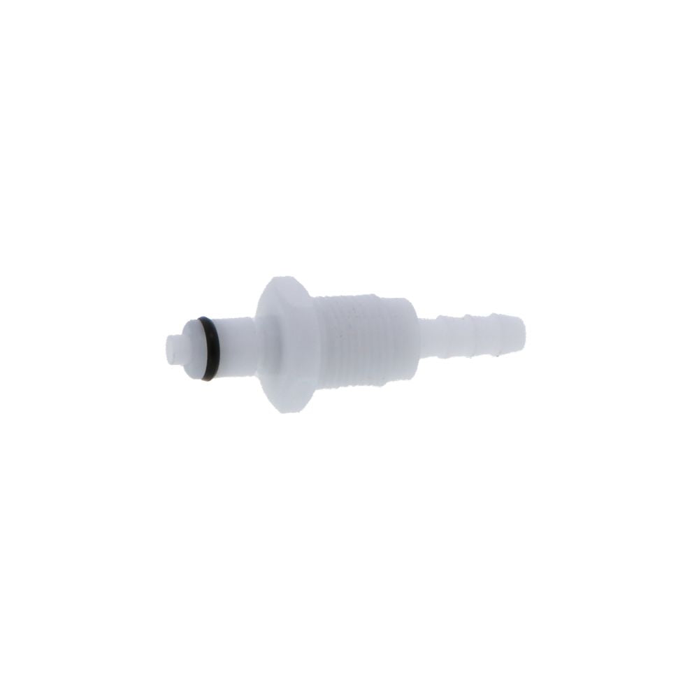 PMCD4203 Valved Panel Mount Hose Barb Coupling Insert 3/16 ID Barb