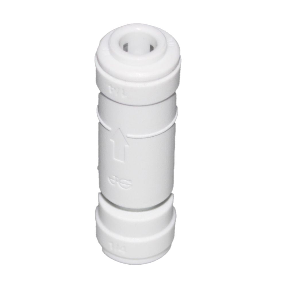 John Guest Check Valve - 1/4" 0.3 psi Crack Pressure White